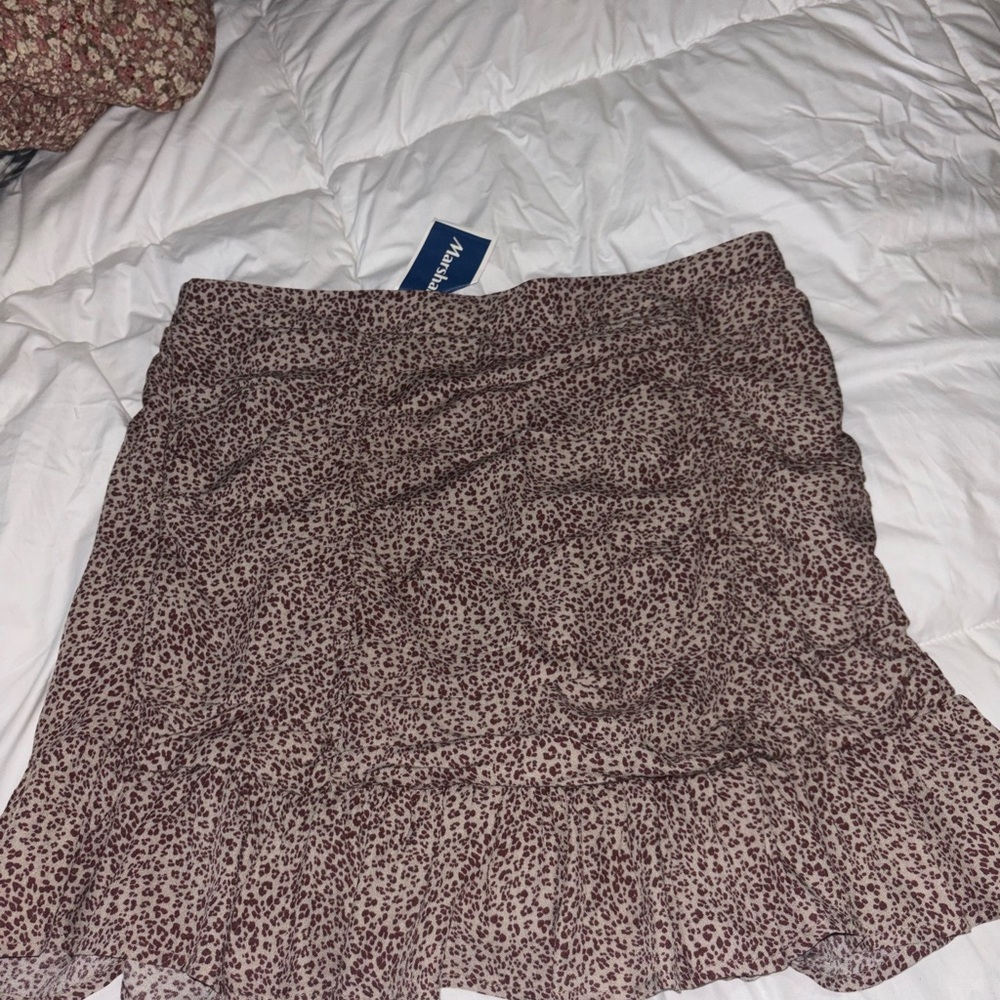 Leopard Print Mini Skirt